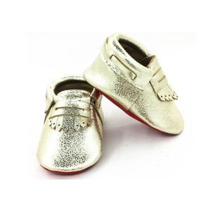 GOLD RED BOTTOMS MOCCASINS *SALE*